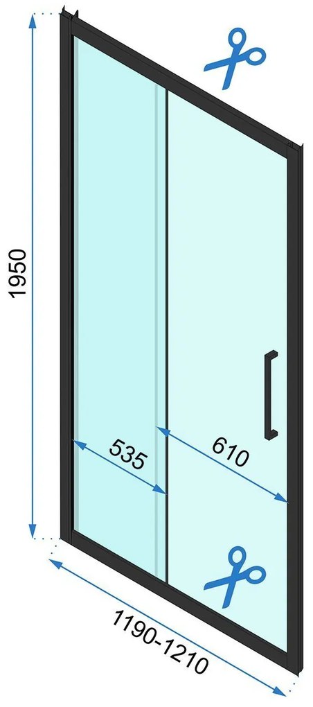 Rea Rapid Slide, zuhanykabin tolóajtóval 140 (ajtó) x 90 (fal), 6mm átlátszó üveg, arany matt profil, KPL-K5638