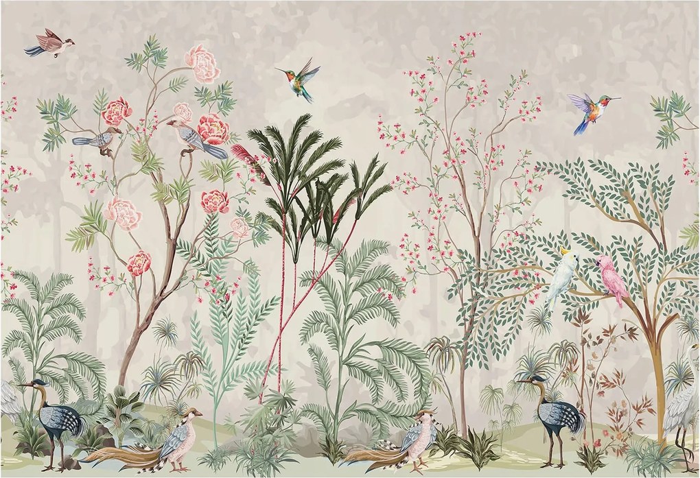 Fali fotótapéta Étkezőbe Trópusi oázis 152x104 Ragasztó