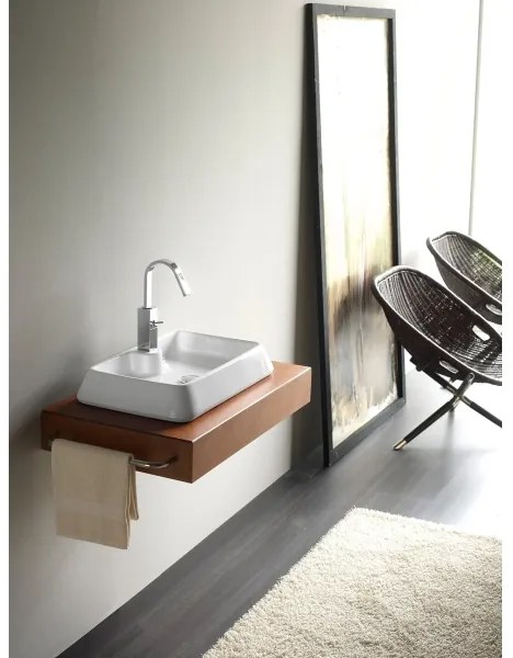 Bathco 4004 - Ráépíthető mosdó GALICIA 60x40 cm porcelán/fehér