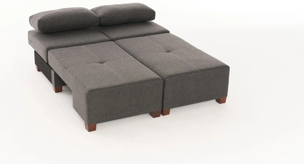 3 személyes kanapéágy Perenna Linen - Antracit