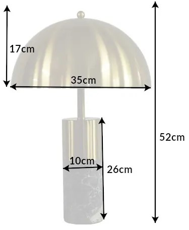 Design asztali lámpa Aamira 52 cm márvány szürke