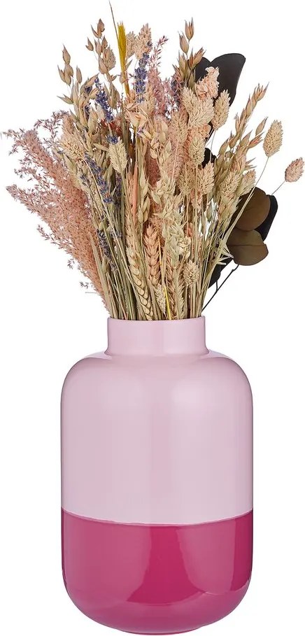 TWO TONE váza 35 cm, rózsaszín-pink