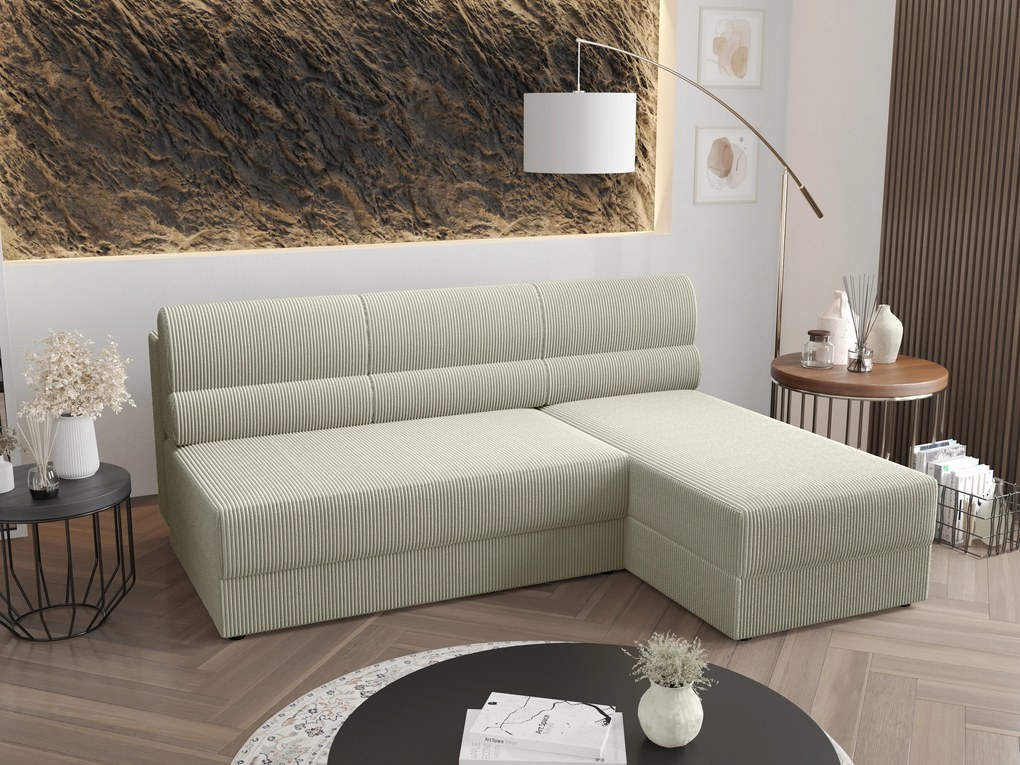 Sarok ülőgarnitúra Radiant L1 (tejszín) (J). 1057443