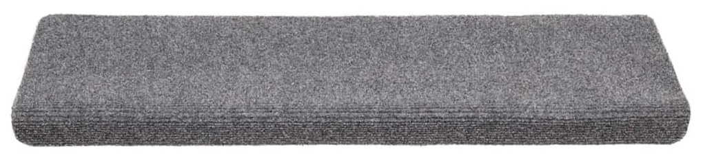 20 db öntapadós lépcsőszőnyeg, világosszürke, téglalap alakú széllel, 65 x 21 x 4 cm