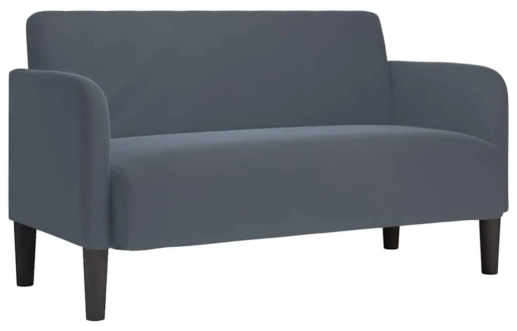 sötétszürke bársony loveseat kanapé 109 cm