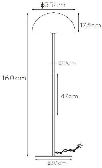 Lucide 45796/01/30 - Állólámpa SIEMON 1xE27/40W/230V fekete