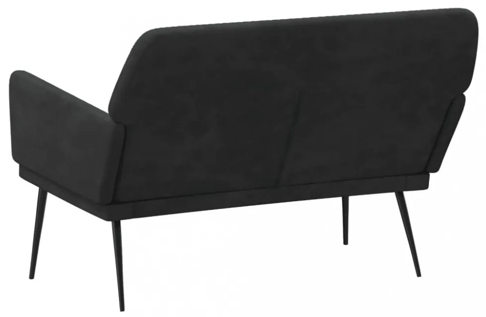 fekete bársonypad 108x79x79 cm