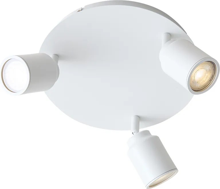 Modern fürdőszobai spotlámpa fehér 3-lámpás IP44 - Ducha