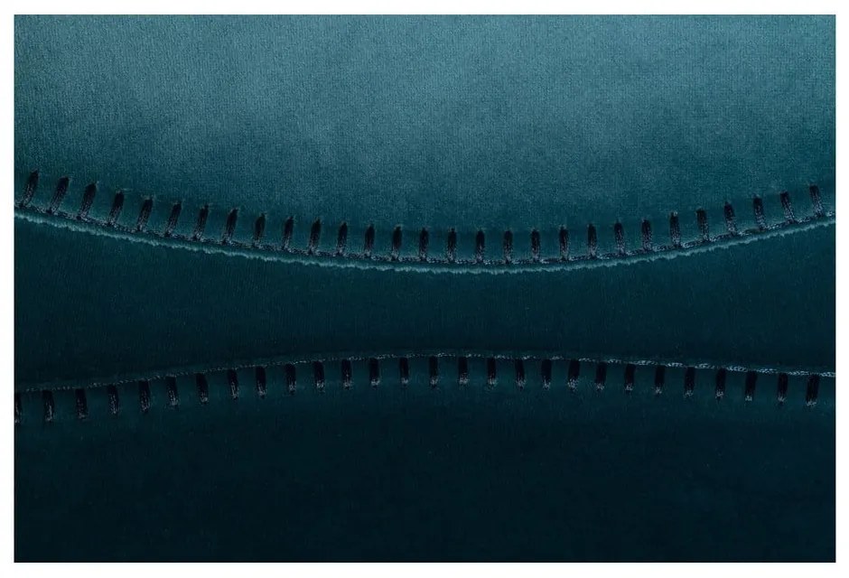 2 db-os petróleumkék bárszék szett bársony kárpittal, magasság 106 cm - Dutchbone