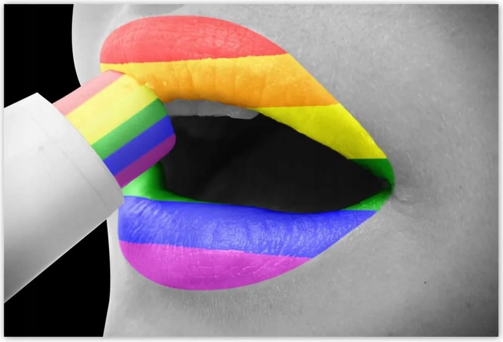 Poszterek 155x105 Szivárványos ajkak