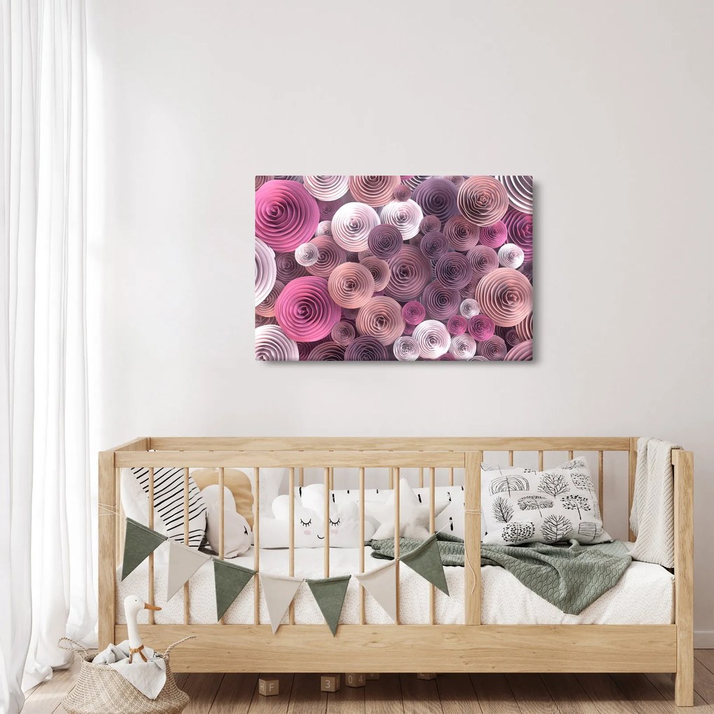Absztrakt kép Rózsa virága (90x60 cm)
