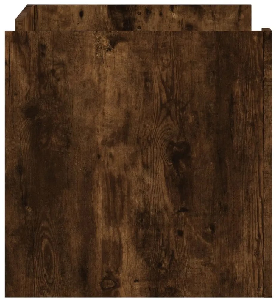 Füstös tölgy színű szerelt fa dohányzóasztal 80 x 50 x 50 cm
