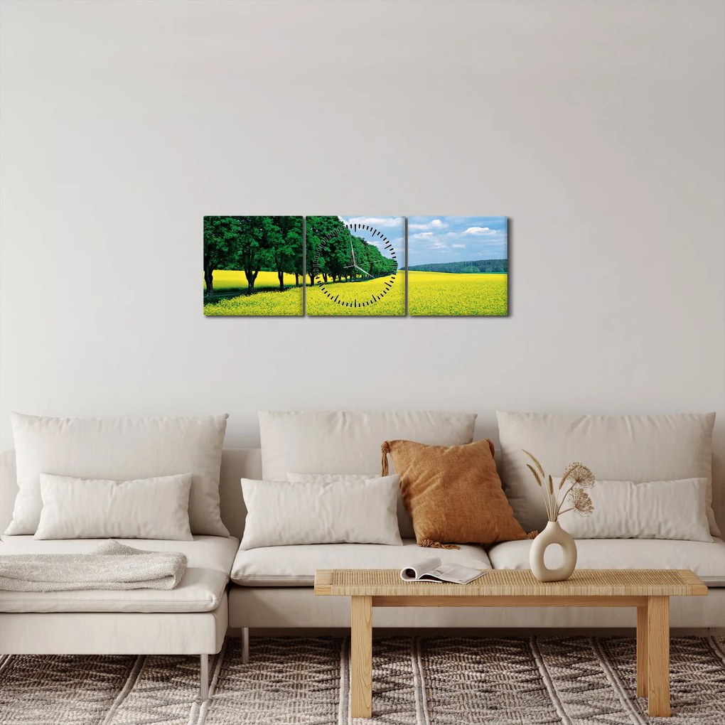 A mező képe egy sikátorral (órával) (90x30 cm)
