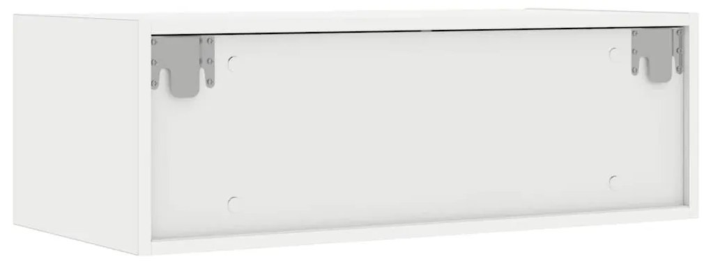 TV szekrény LED világítással fehér 75x35,5x25 cm