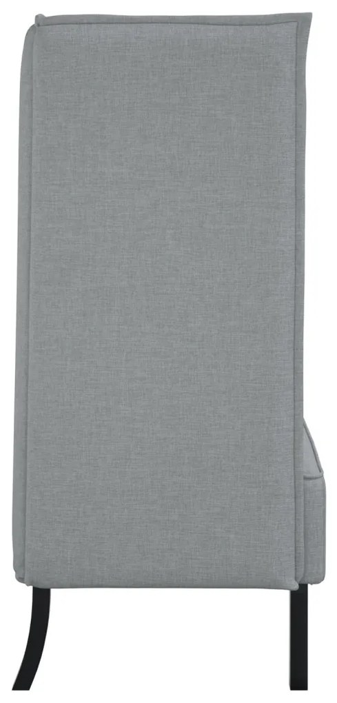 Magas Háttámlású Kanapé Világosszürke 109x56x121 cm Textil