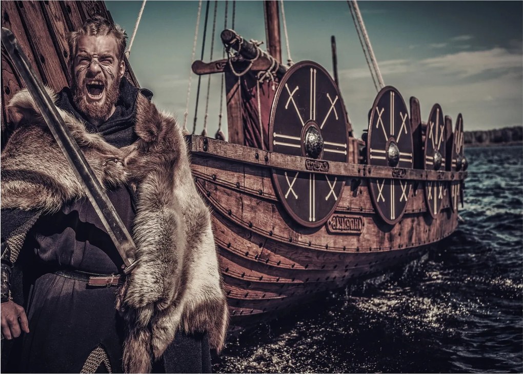 Kép - Viking harcos (70x50 cm)