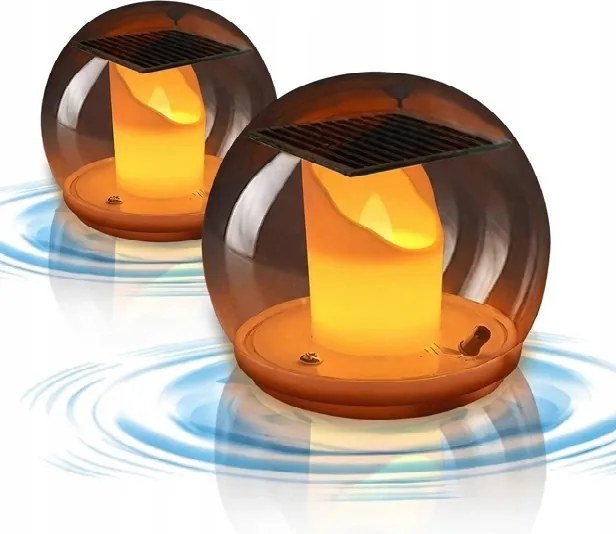 Úszó Napelemes Lámpa szett 2 db medence gömb távirányító