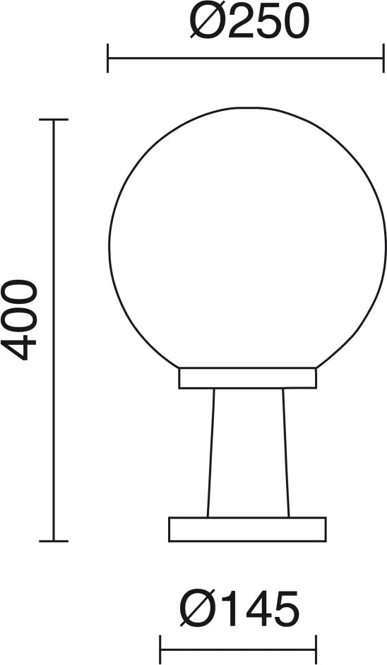 NOVOLUX 344A-G05X1A-02 Klasszikus Kültéri Állólámpa Fehér, Fekete E27 IP43