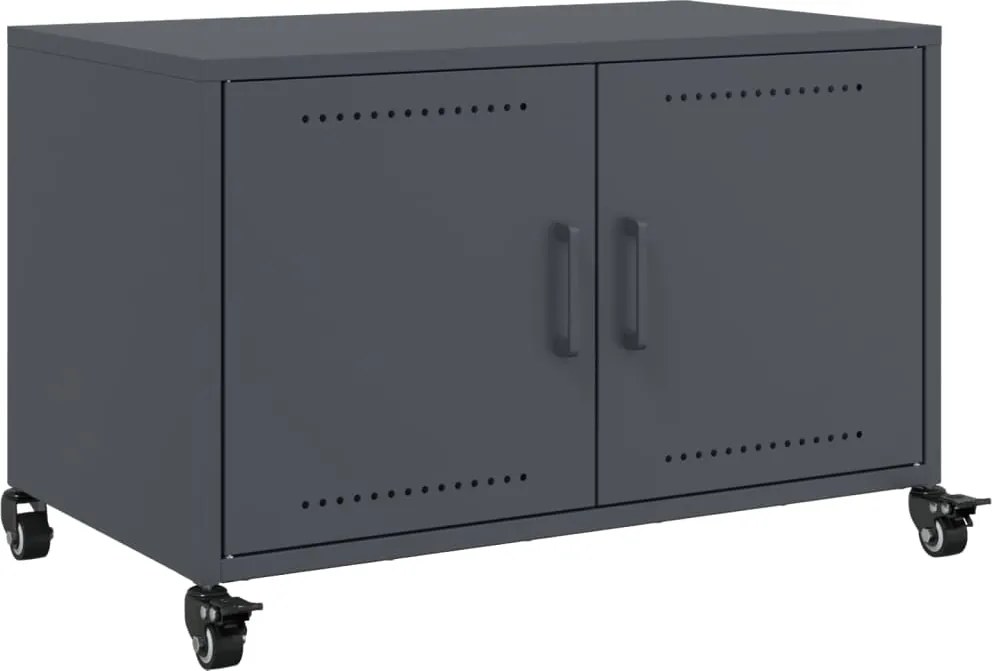 vidaXL antracitszürke acél TV-szekrény 68 x 39 x 43,5 cm