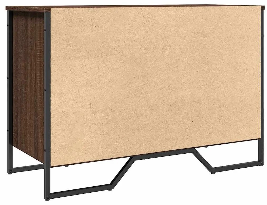 barna tölgy színű szerelt fa cipősszekrény 90 x 38 x 61,5 cm