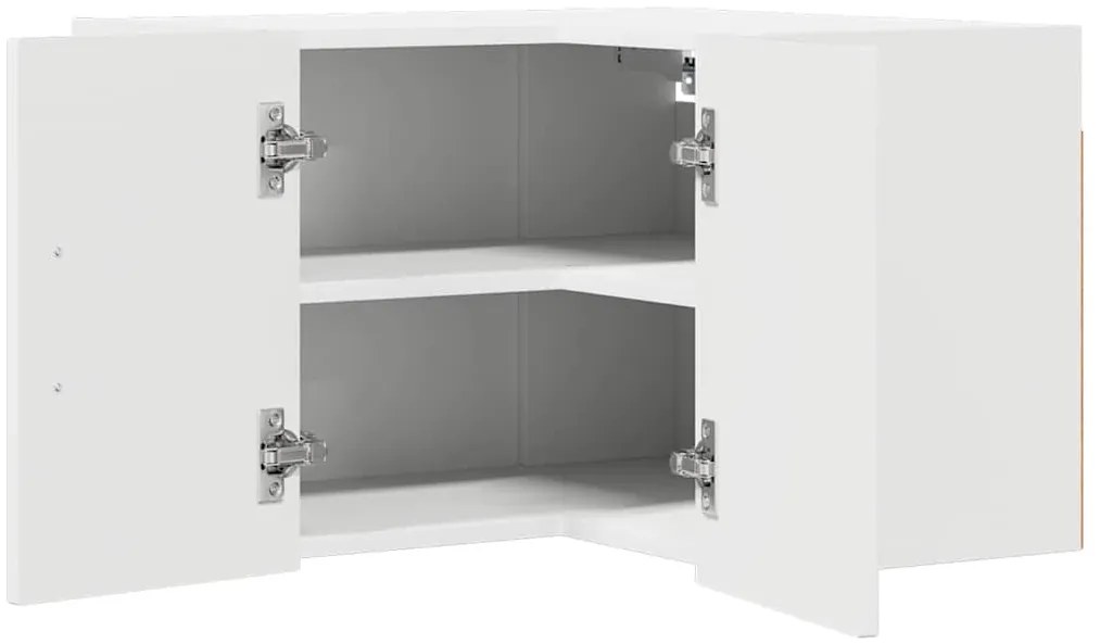 Fali konyhaszekrény Magas Fényű Fehér 57 x 57 x 40 cm Faanyag