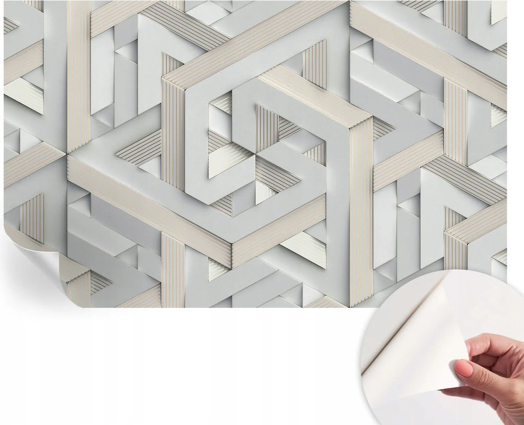 Fotótapéta Öntapadós tapéta a szobába Illuzórikus formák 416x254 cm