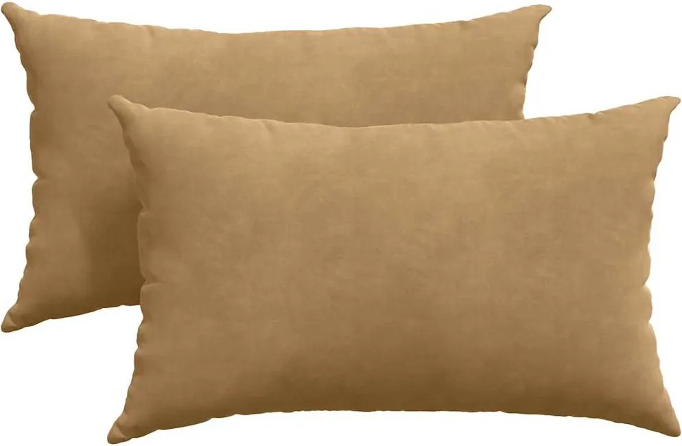 vidaXL Kanapé párnák 2 pcs Barna 50 x 30 cm Bársonyos szövet