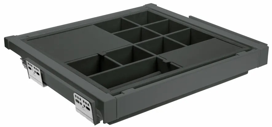 GTV Elite fiók ékszerrendezővel 560 - 618 csendesen záródó antracit, matt antracit