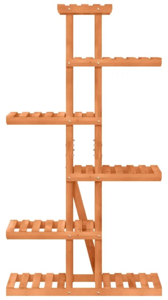 tömör fenyőfa virágtartó állvány 75x25x140,5 cm