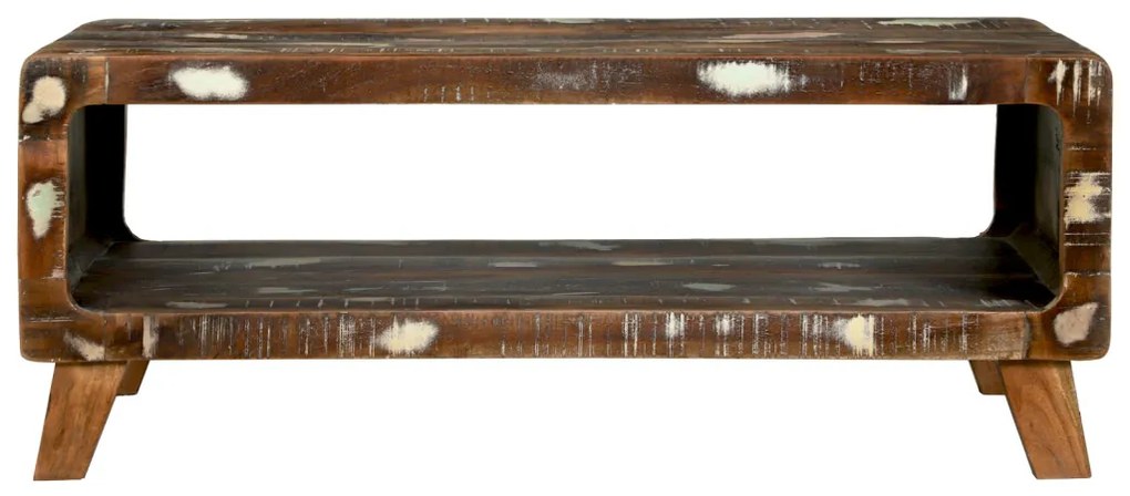 Dohányzóasztal 90x50x35 cm Tömör Fa Újrahasznosított