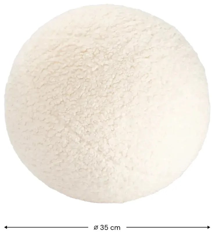 Krémszínű buklé párna gyerek kanapéhoz Ball – Wigiwama