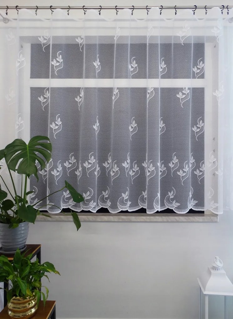 Mg Függöny 4574 Fehér 500x120cm Kész Szalaggal