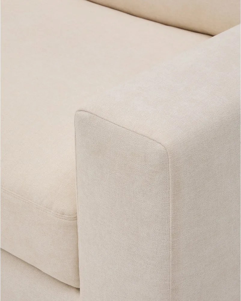 Bézs zsenília sarokkanapé (variálható sarok-L alakú) Alea – Kave Home