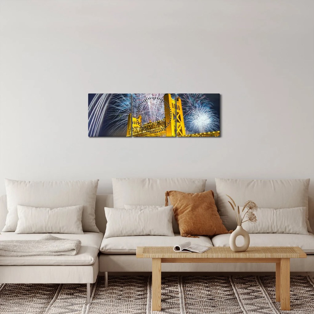 Kép - Szilveszteri éjszaka (órával) (90x30 cm)