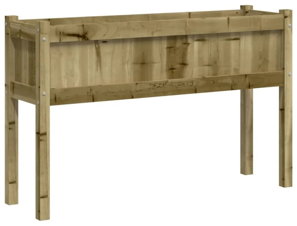 impregnált fenyőfa kerti virágláda lábakkal 110 x 31 x 70 cm