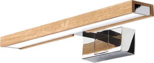 Brilagi-LED Fürdőszobai tükörvilágítás 3 az 1-ben WOODY MIRROR LED/8W/230V 40 cm IP44 króm/tölgy