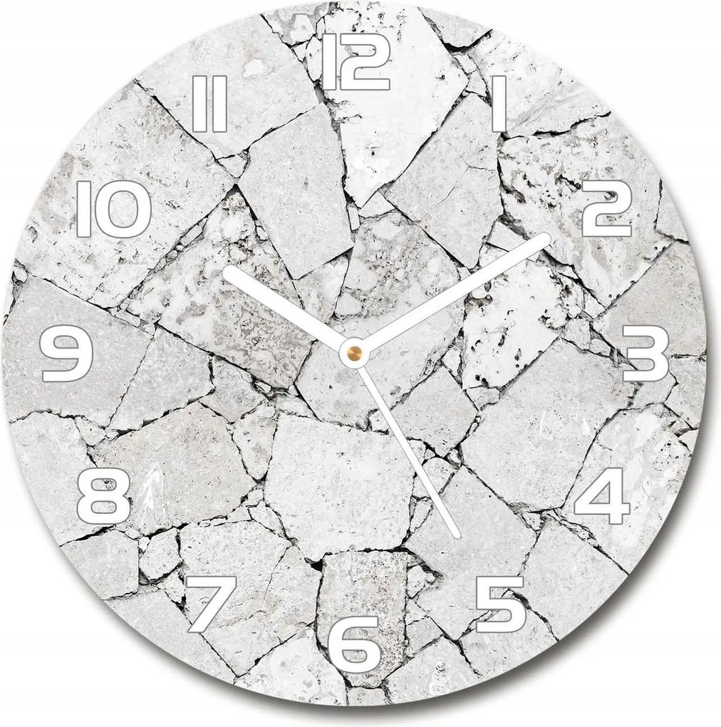 Üveg falióra kerek Kő falióra 30 cm