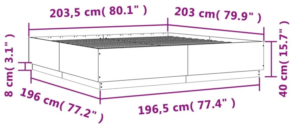 fekete szerelt fa ágykeret 200 x 200 cm