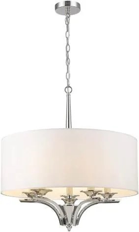 COSMOLIGHT P05803NI-WH ATLANTA Ernyős Függesztett Lámpa Fehér, Nikkel E14 IP20