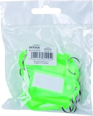 Kulcscímke, 50x20 cm, 10 db, OFFICE PRODUCTS, zöld (D1521202)