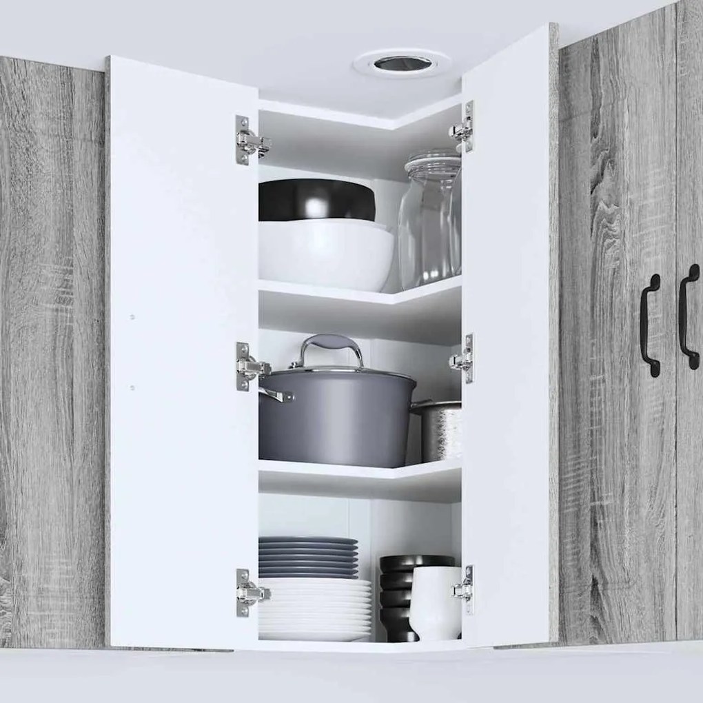 Fali konyhaszekrény Szürke Sonoma 57 x 57 x 80 cm Faanyag