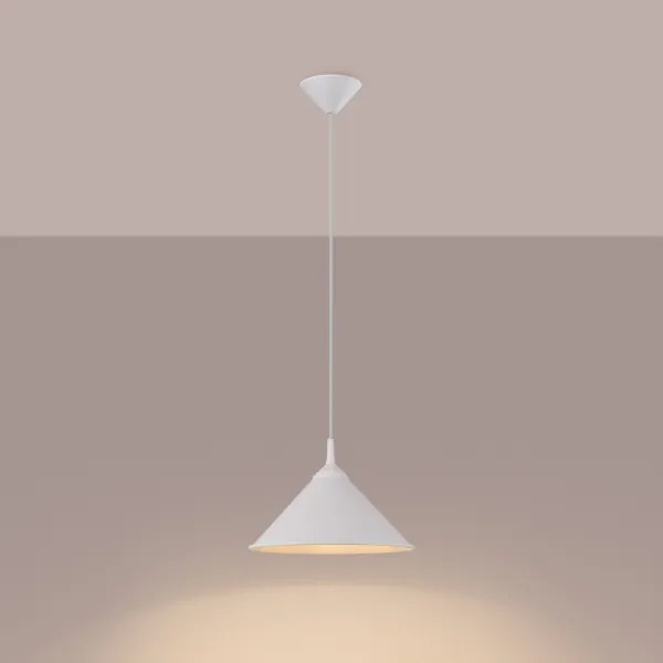 Sollux SL.1325 - Csillár zsinóron ZUMA 1xE27/15W/230V átm. 30 cm fehér