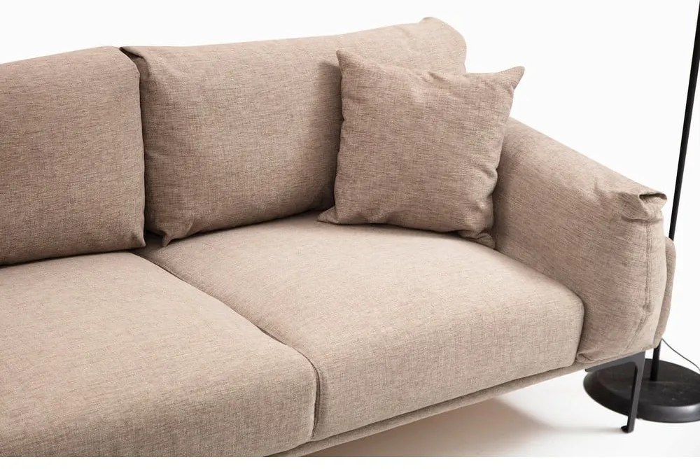 Leo bézs sarokkanapé, bal oldali - Artie