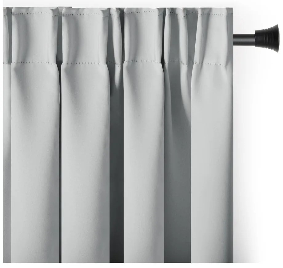 Világosszürke sötétítő termo függöny 140x245 cm Pleat – Restilo