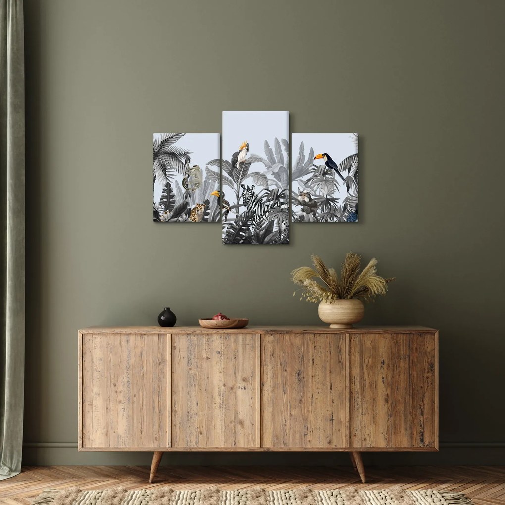 Kép - Illusztrált dzsungel (90x60 cm)