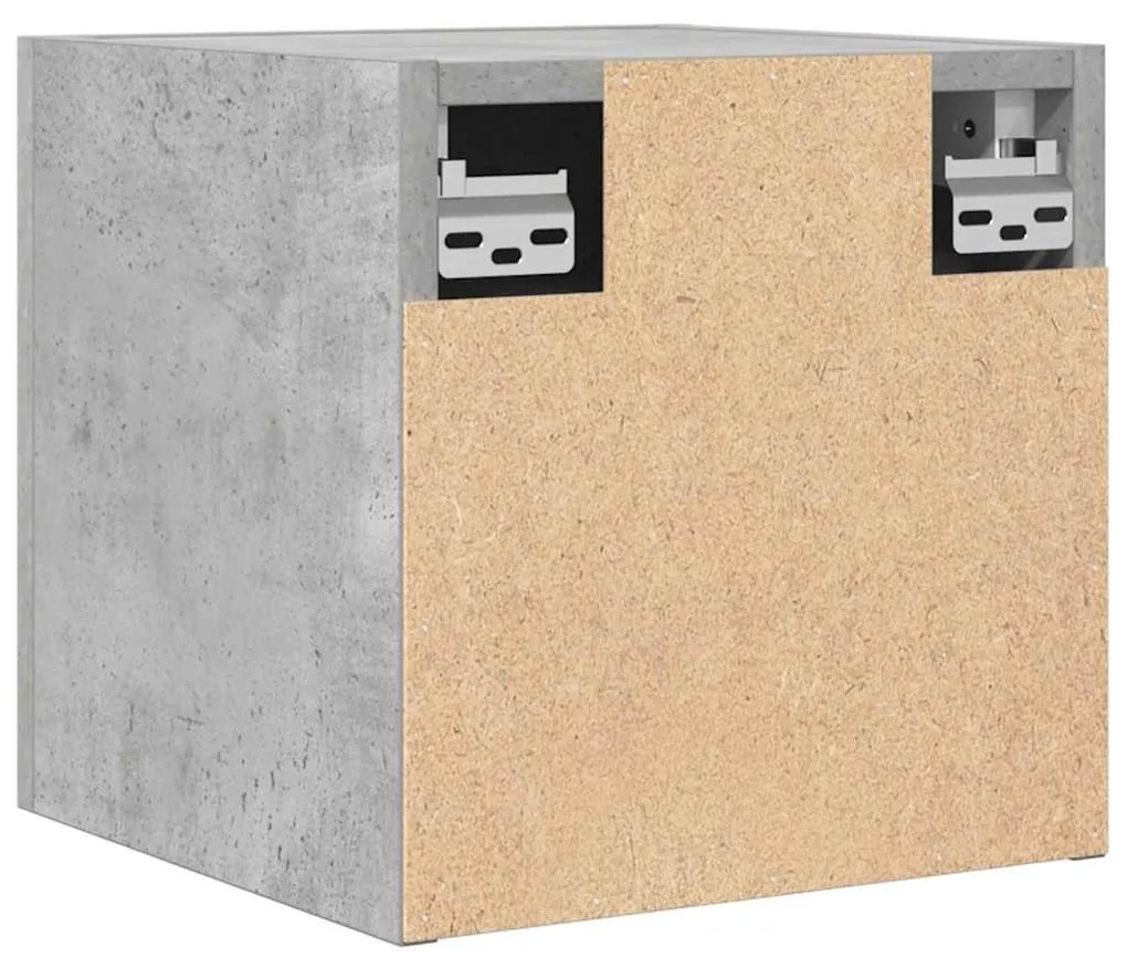 2 db betonszürke falra szerelhető TV-szekrény 30,5 x 30 x 30 cm
