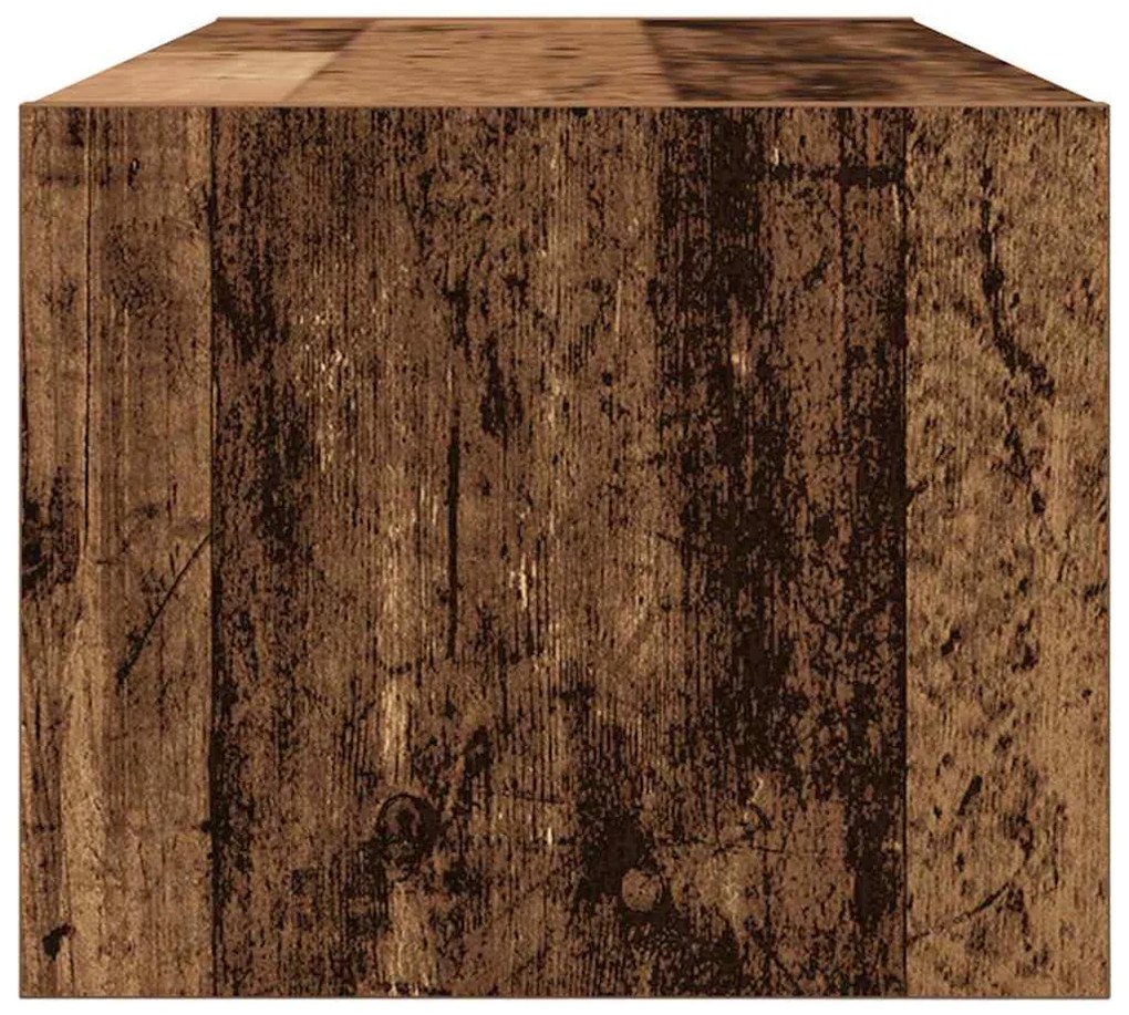 2 db antik fa szerelt fa fali TV-szekrény 80x31x25,5 cm