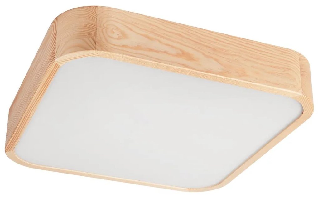 Mennyezeti lámpa NATURAL SQUARE 4xE27/15W/230V 45x45 cm fenyő