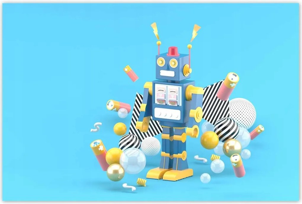 Poszterek 120x80 Kék robot