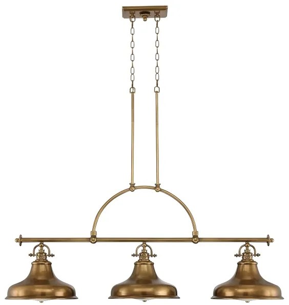 Quoizel QZ-EMERY3P-WS - Csillár láncon EMERY 3xE27/100W/230V réz